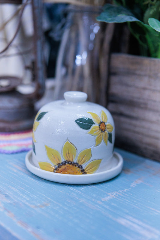 Sunflower Sunshine Ceramic Cloche