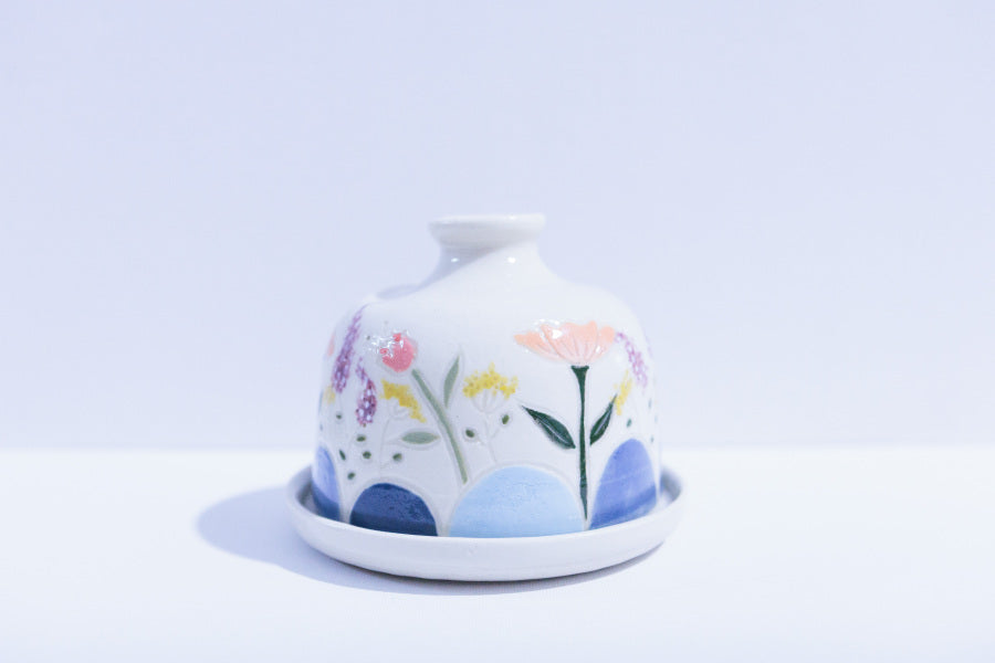 Wildflower Meadow Ceramic Cloche