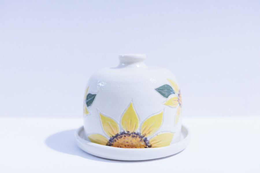 Sunflower Sunshine Ceramic Cloche